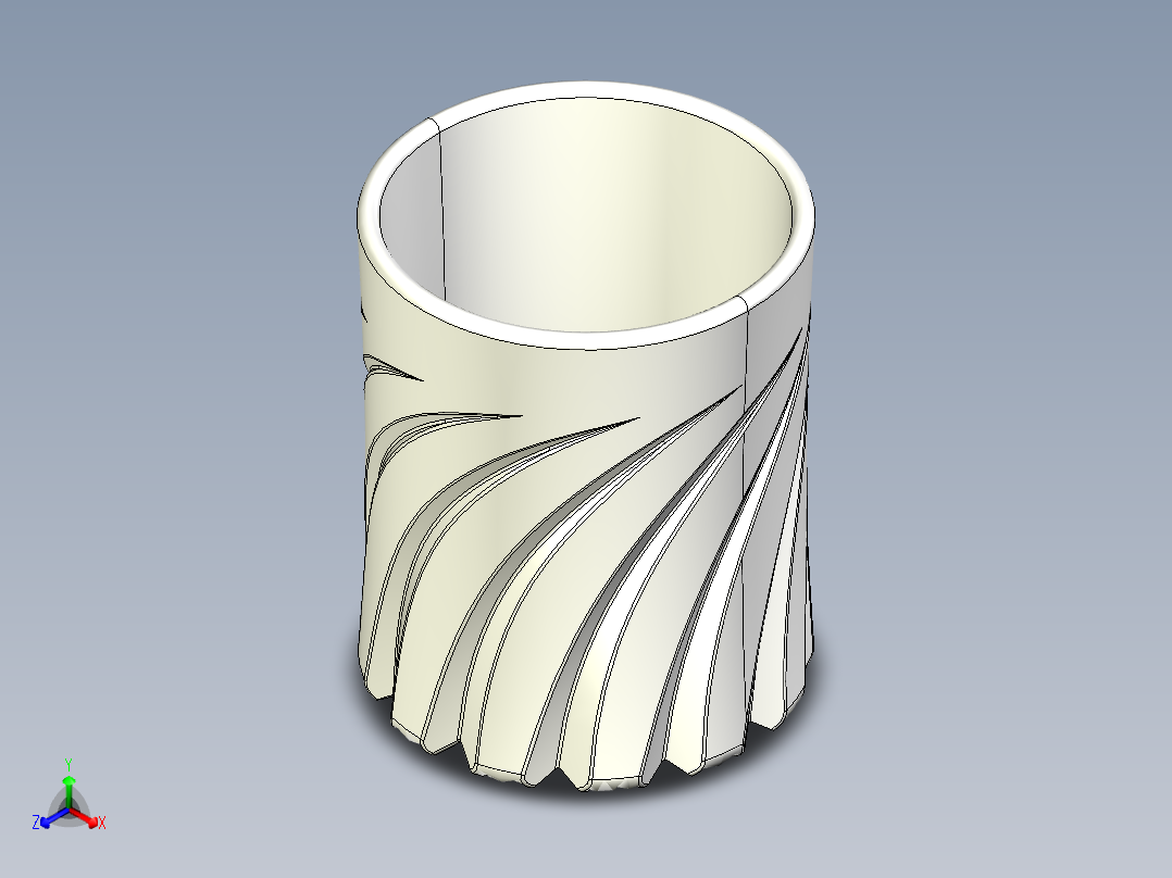 玻璃器子、杯子(31)正等轴测图