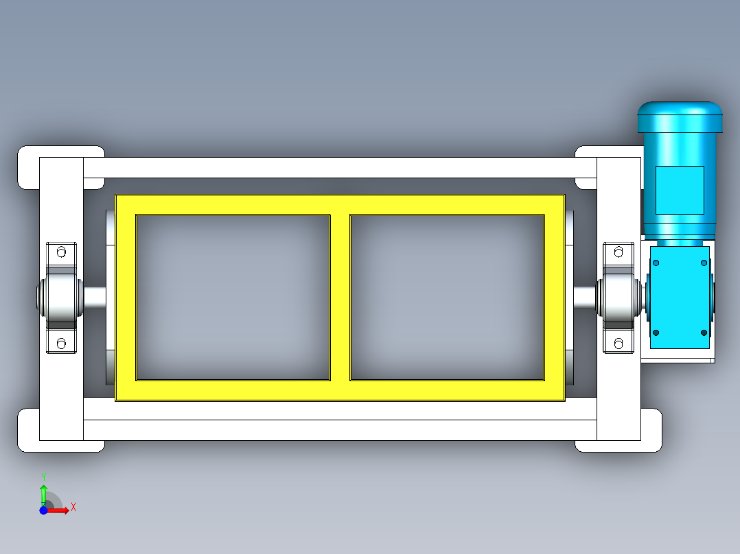 机架式变位机前视图