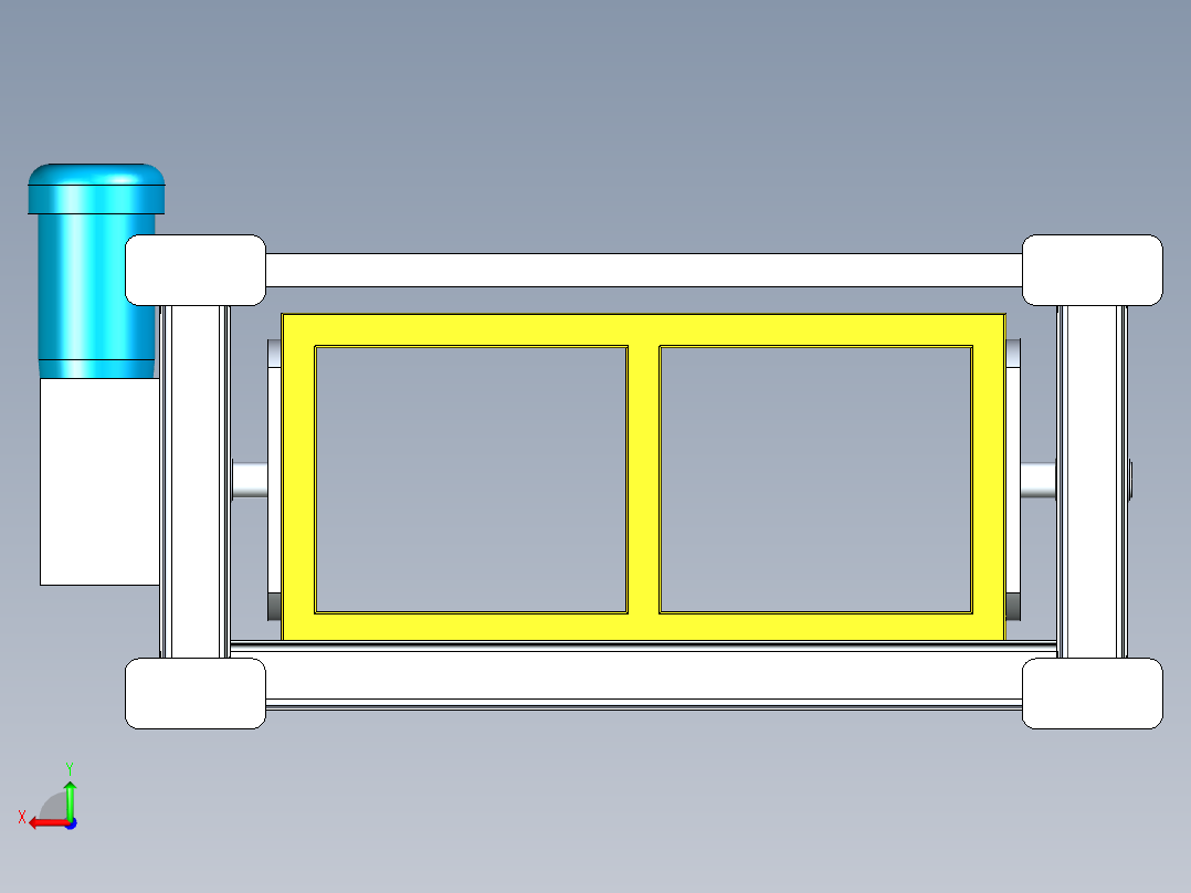 机架式变位机后视图