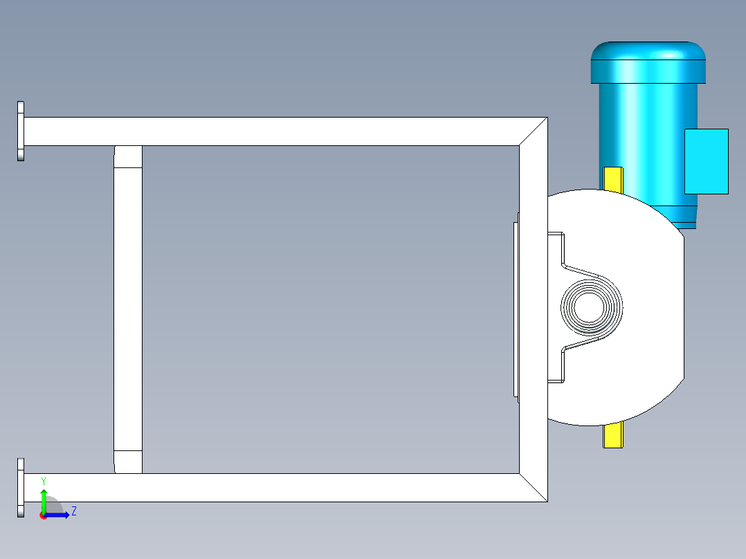 机架式变位机左视图