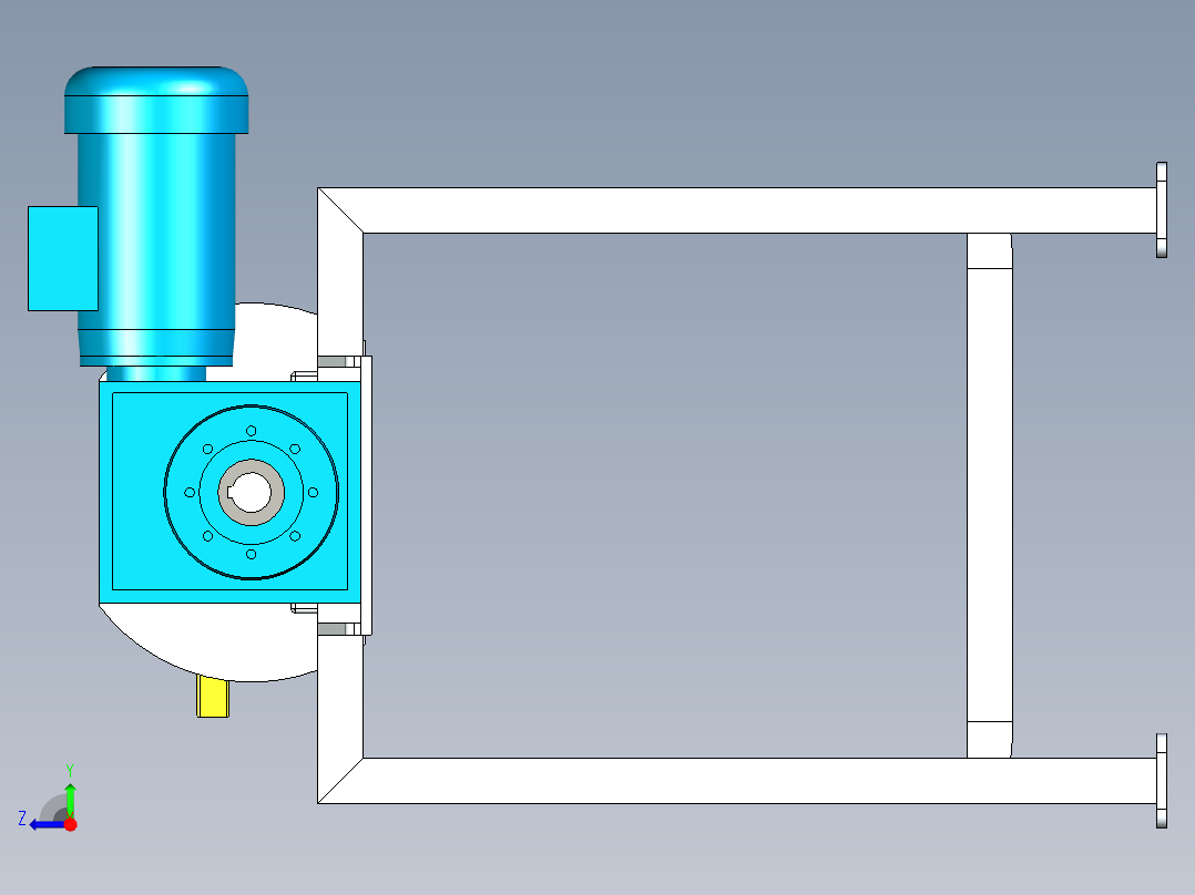 机架式变位机右视图