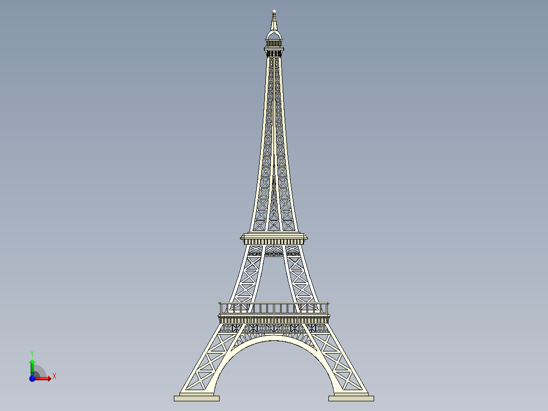 埃菲尔铁塔(10)前视图