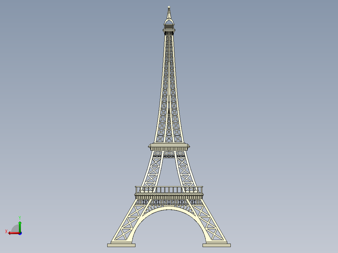 埃菲尔铁塔(10)后视图