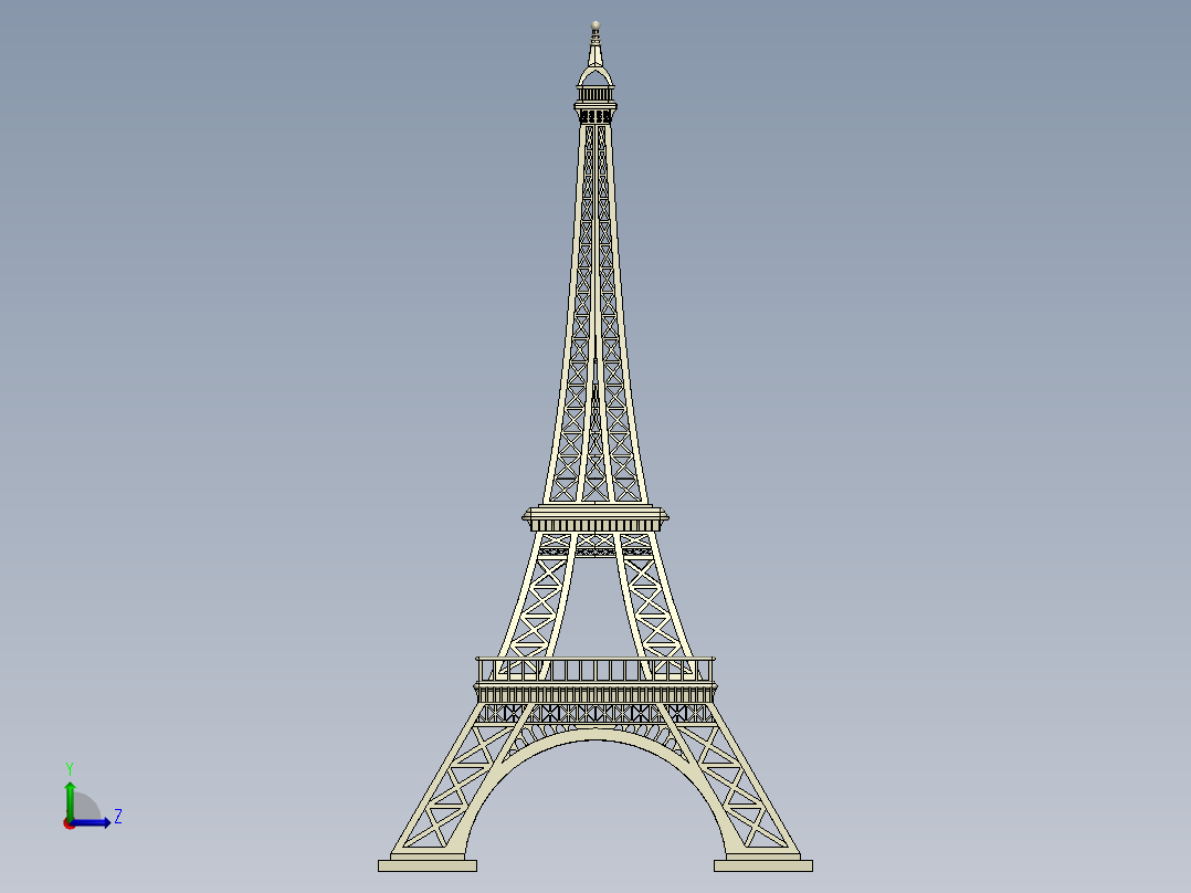 埃菲尔铁塔(10)左视图