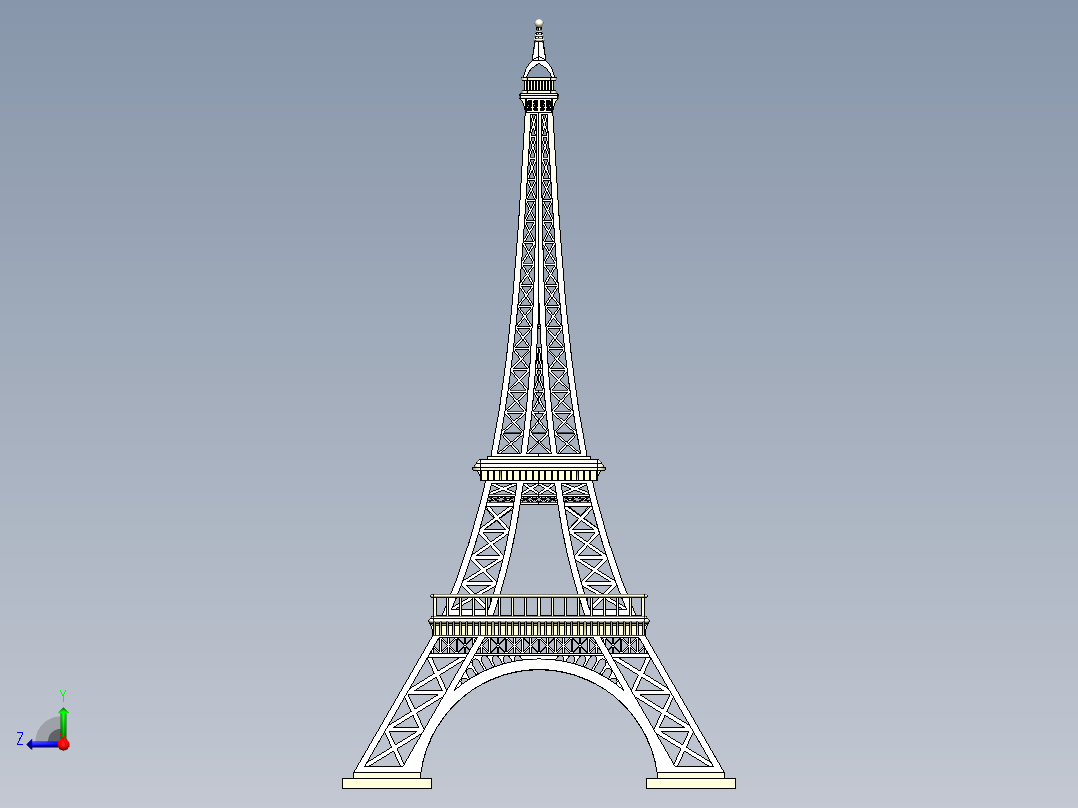 埃菲尔铁塔(10)右视图