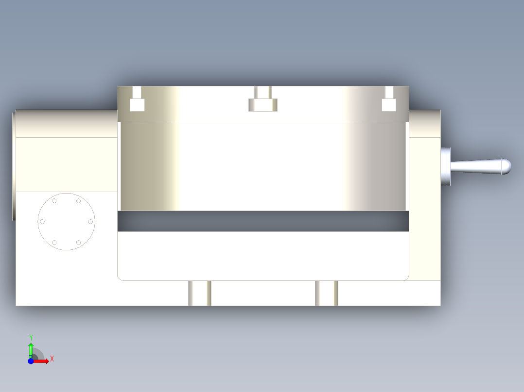 倾斜回转工作台前视图