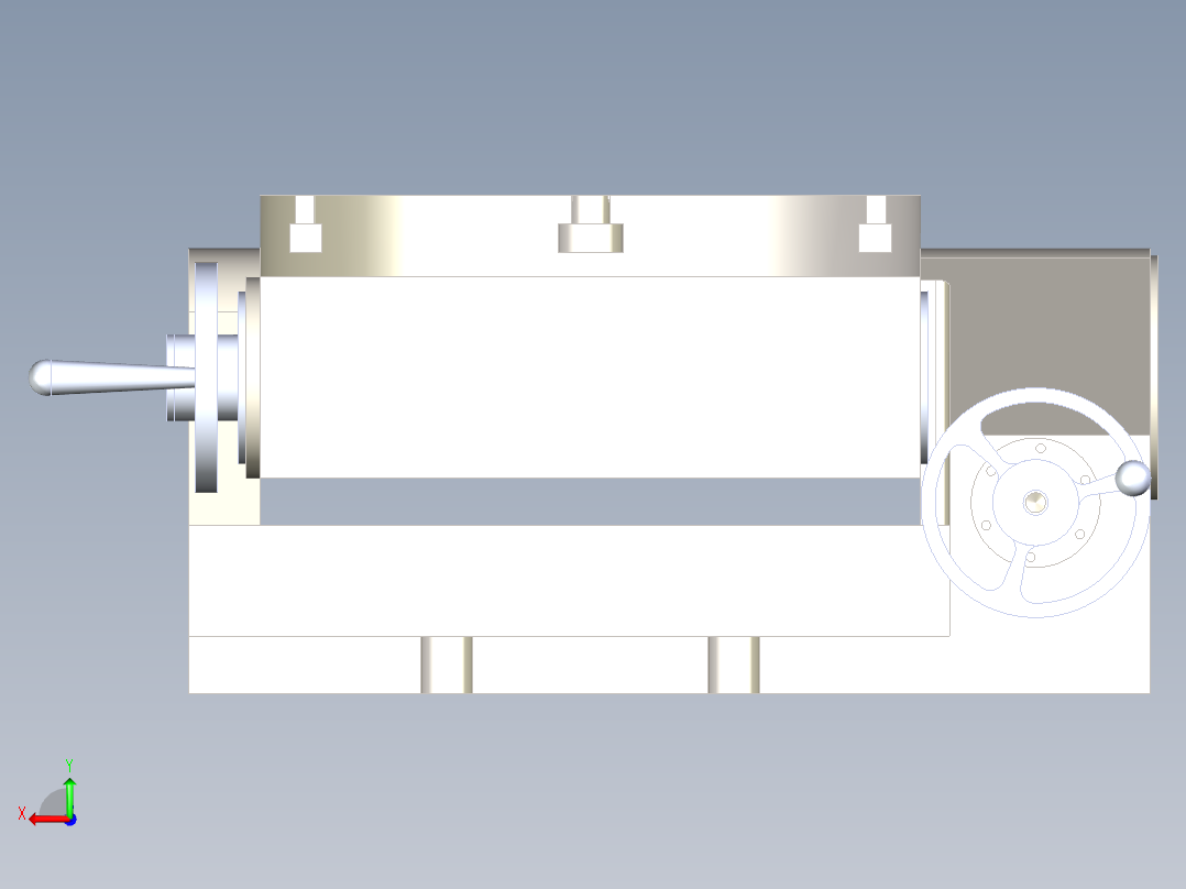 倾斜回转工作台后视图