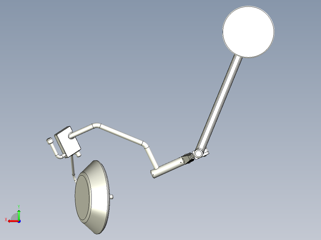 医用手术无影灯后视图