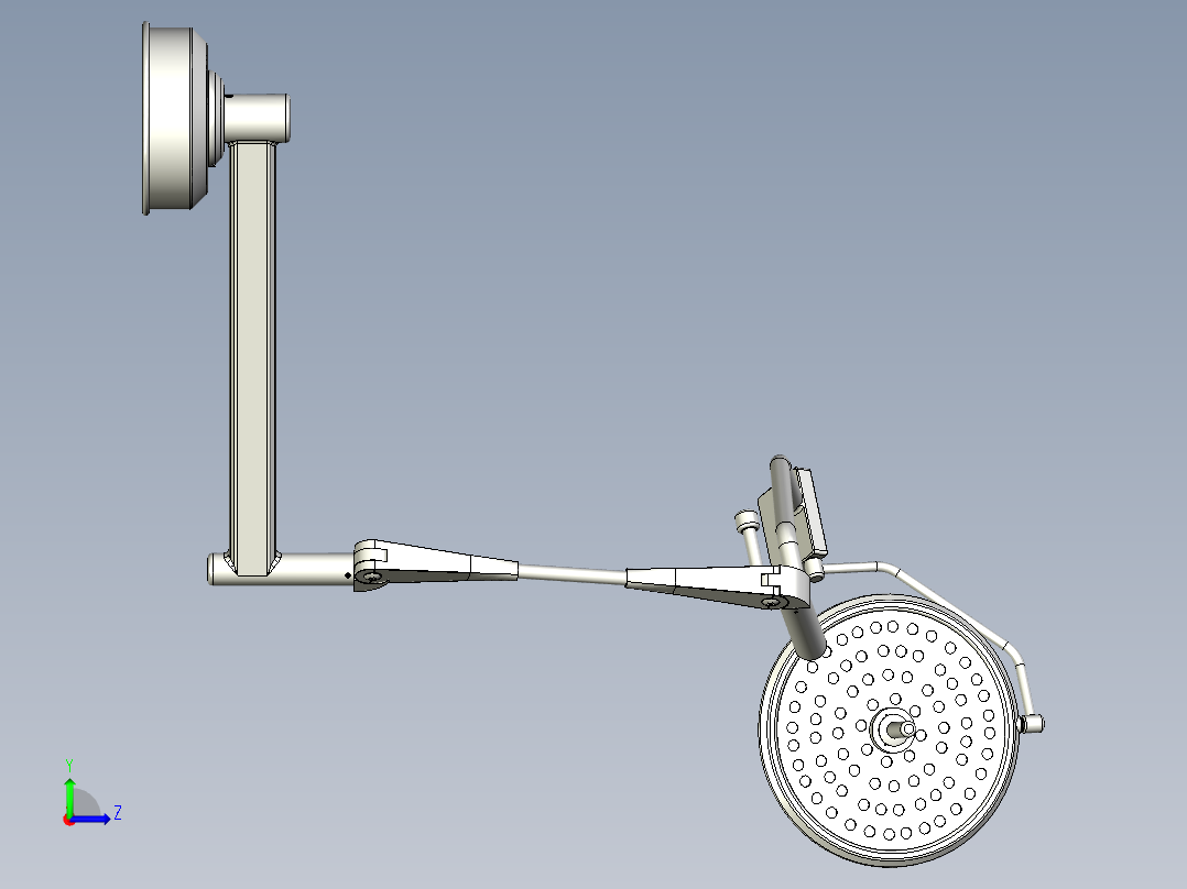 医用手术无影灯左视图