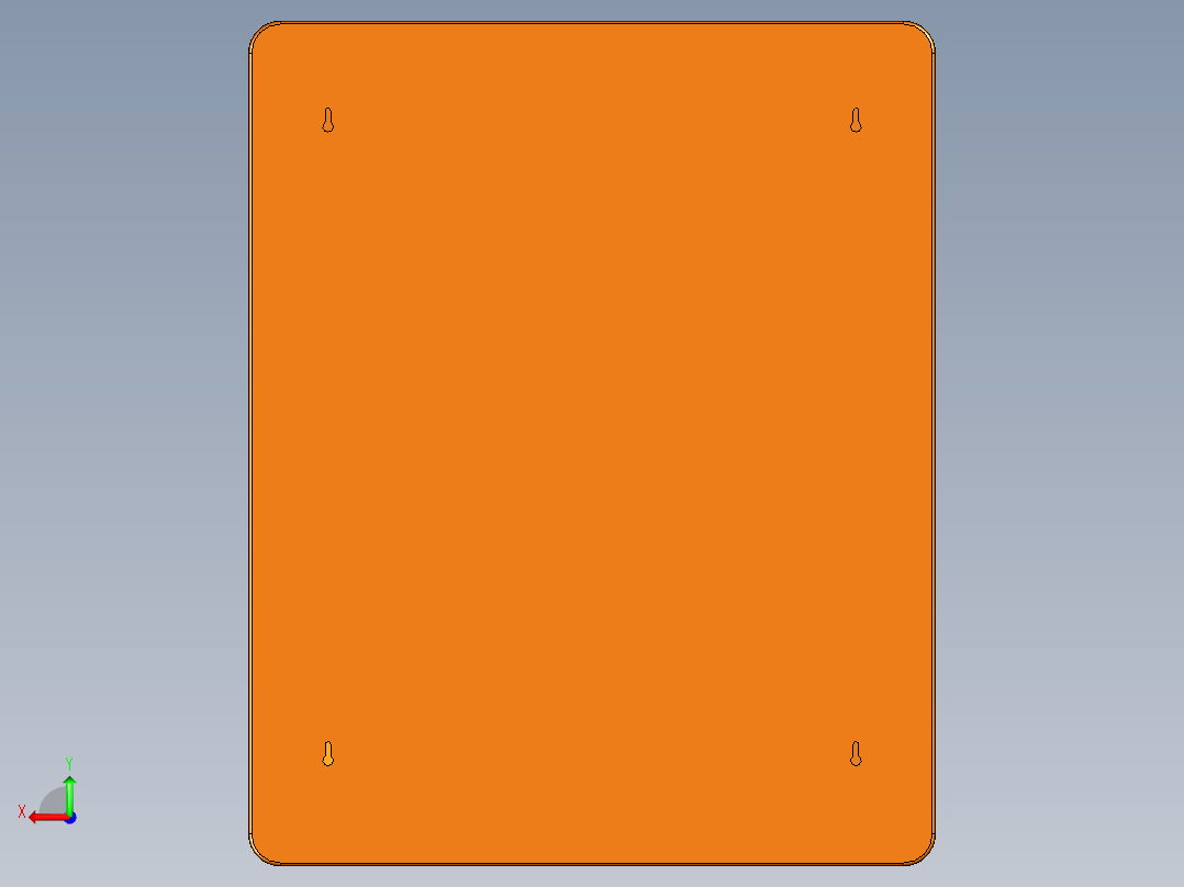 壁挂AED除颤器箱(1)后视图