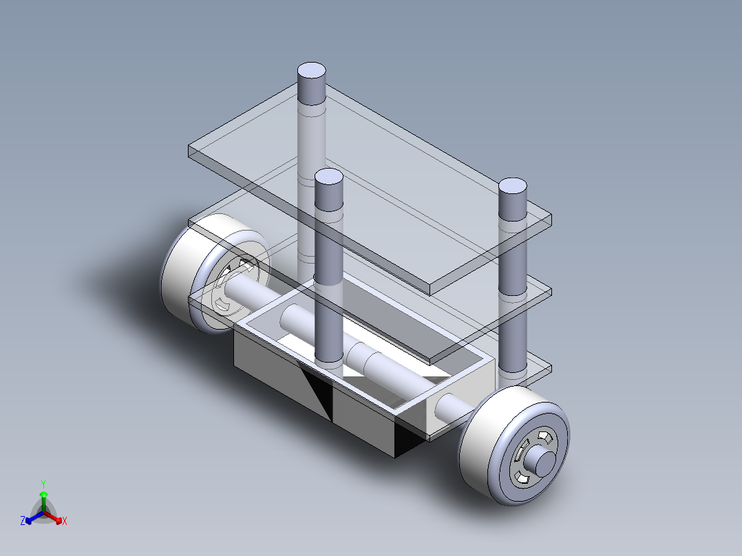 自平衡机器人正等轴测图