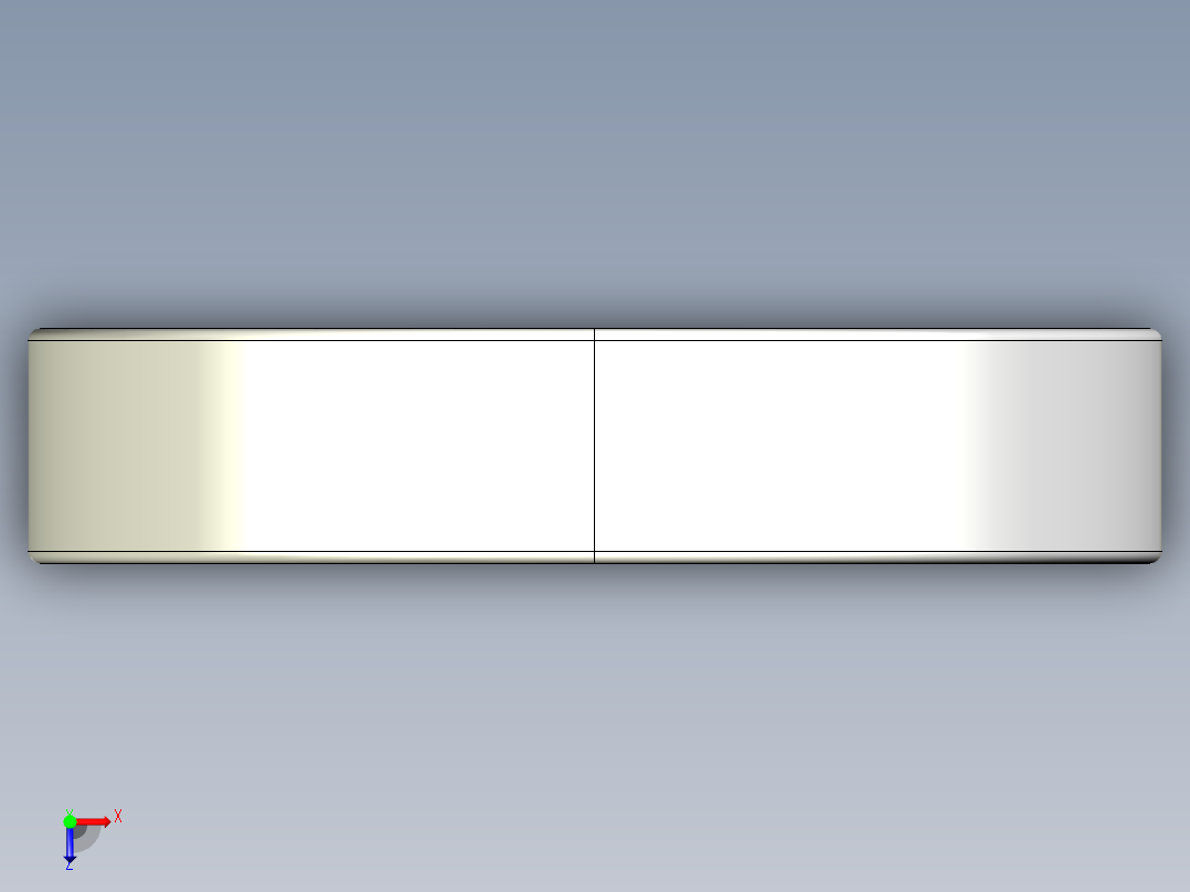 完整的公制6300-ZZ，双屏蔽轴承库SolidWorks和Step模型俯视图