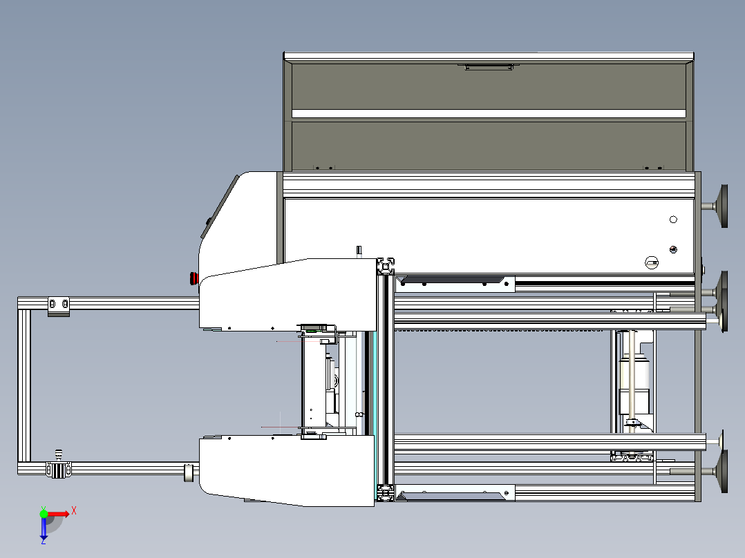 组合式自动送板机俯视图