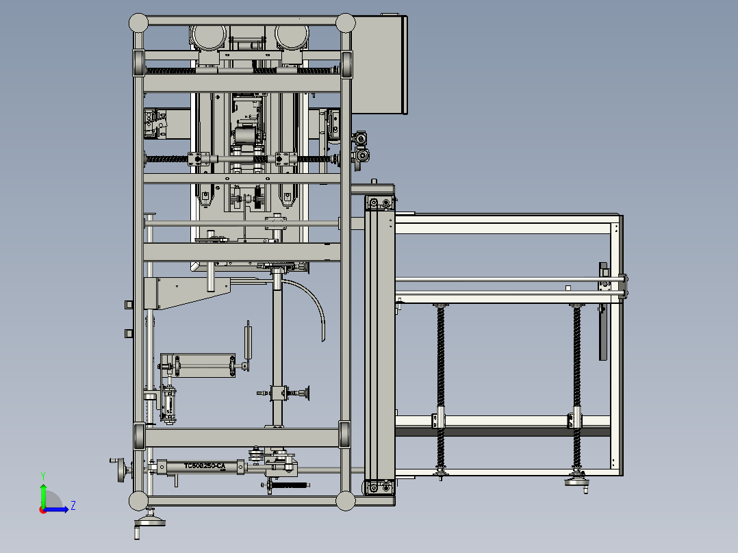 全自动开箱机左视图