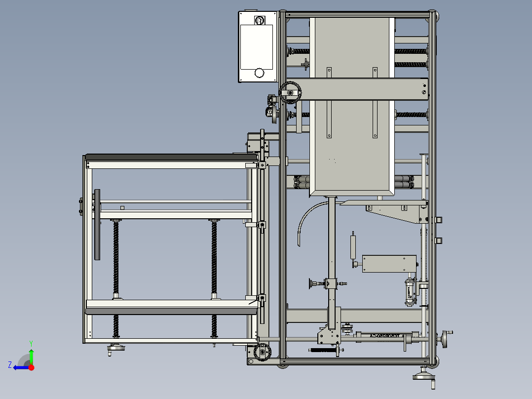 全自动开箱机右视图