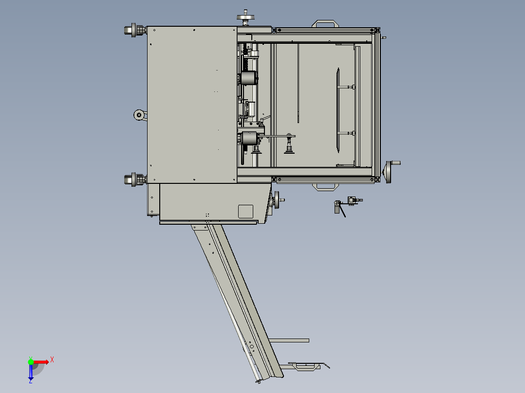 全自动开箱机俯视图