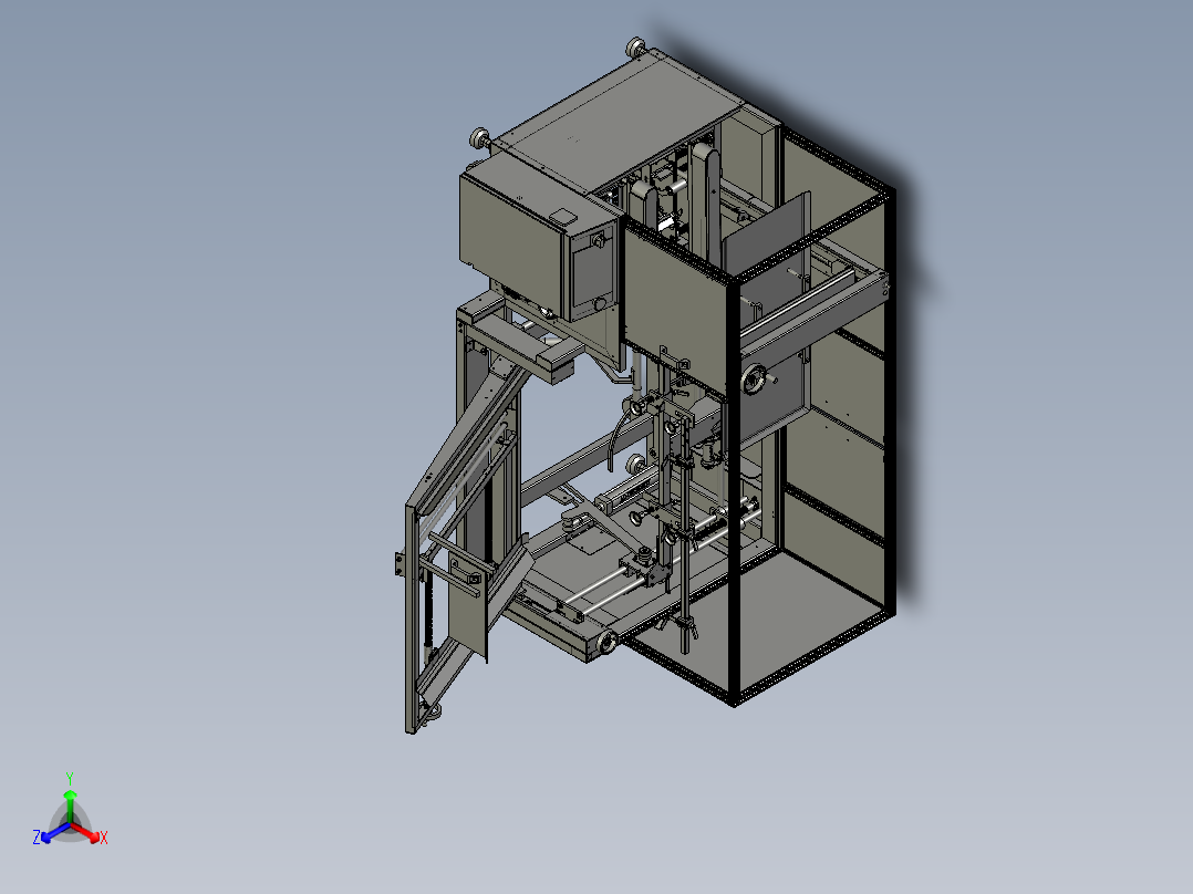 全自动开箱机正等轴测图
