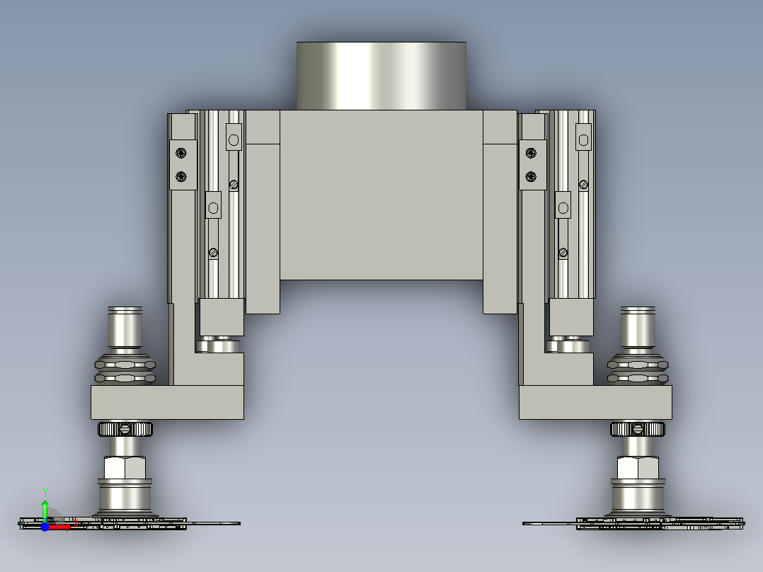 机器人吸料组件前视图
