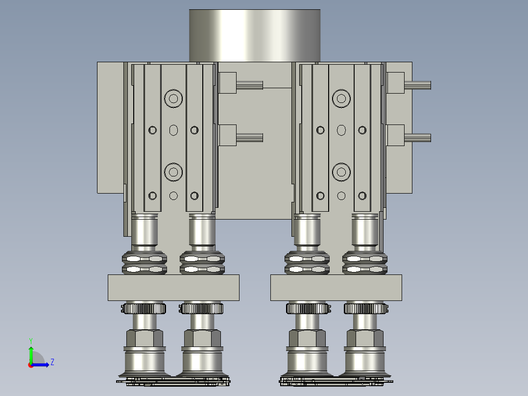 机器人吸料组件左视图