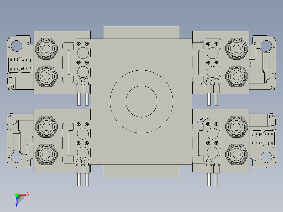 机器人吸料组件俯视图