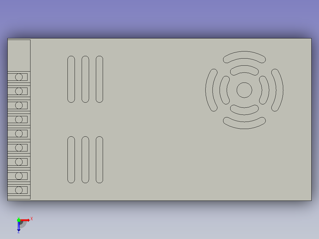 电控柜-103H000502开关电源LRS-350-24俯视图