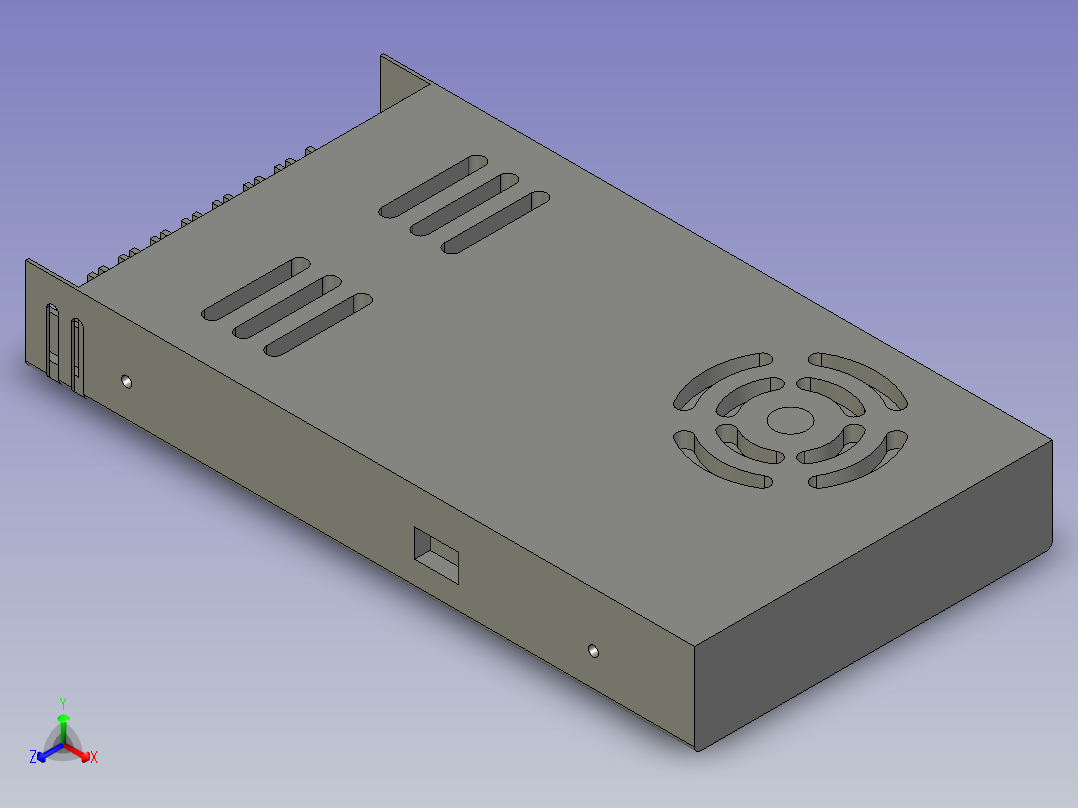 电控柜-103H000502开关电源LRS-350-24正等轴测图
