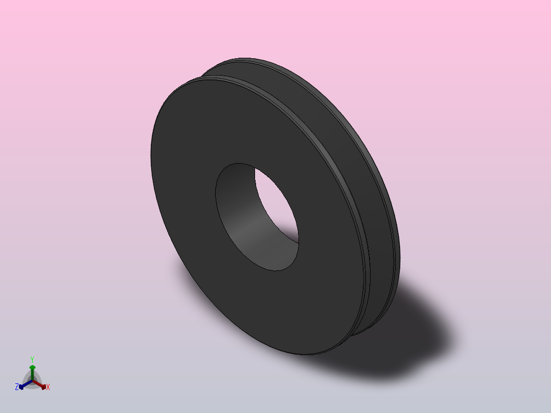 锥套式皮带轮 SPB_SPB140X1正等轴测图