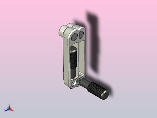 带125毫米塑料杆的折叠手柄，用于调节机械装置