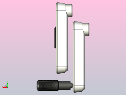 带125毫米塑料杆的折叠手柄，用于调节机械装置后视缩略图