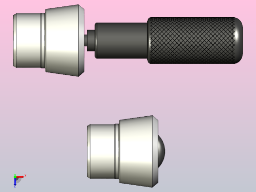 带125毫米塑料杆的折叠手柄，用于调节机械装置俯视缩略图