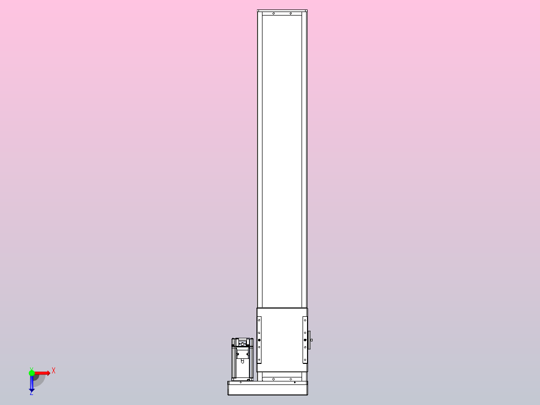 滚珠丝杠直线轴带导轨全封闭TPA-HCR-140D-2010C-L800-ML-Y-P40-N3俯视图