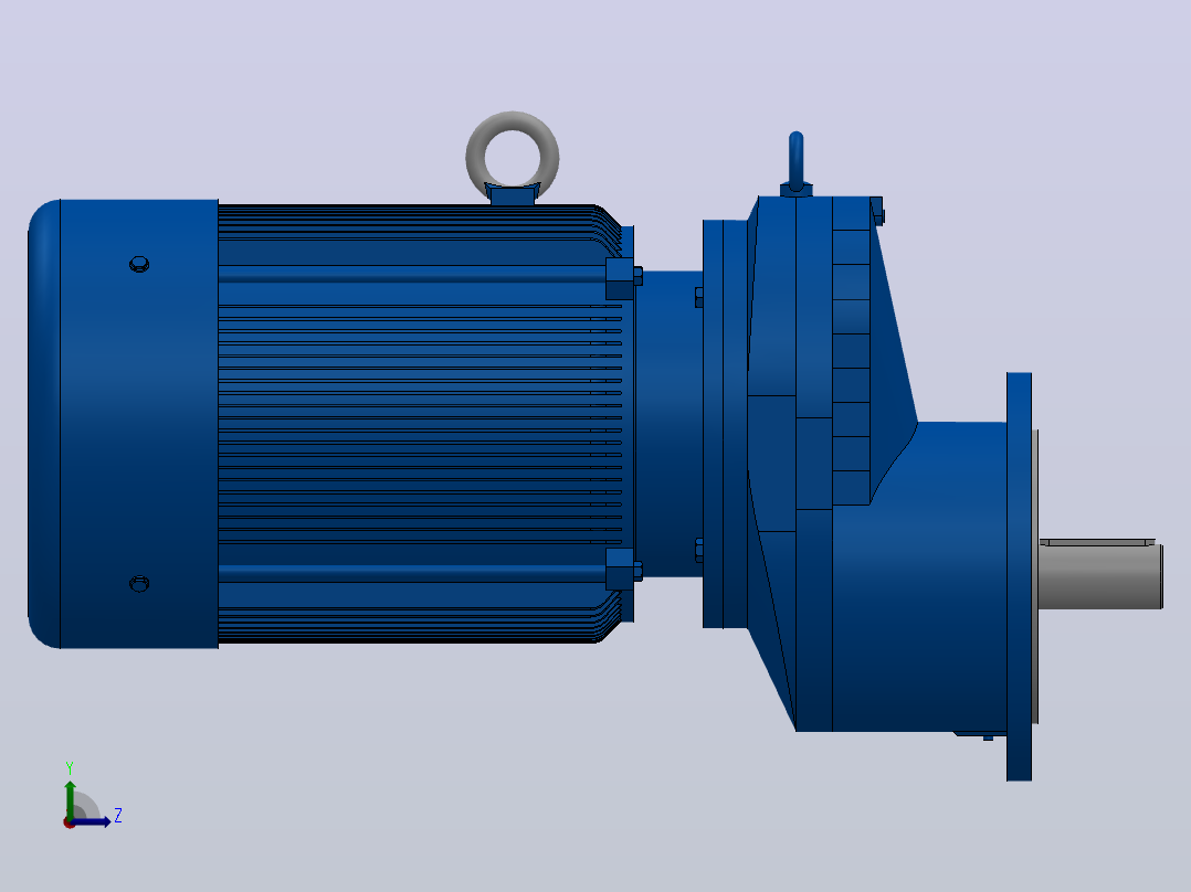 RXF87法兰轴伸式安装斜齿轮减速机RX87-Y5.5-4P-132S-M1-0°-Φ250左视图