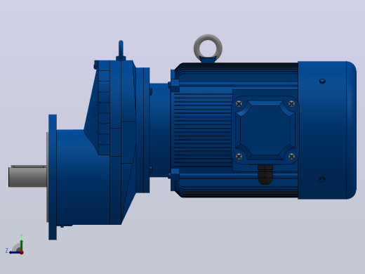 RXF87法兰轴伸式安装斜齿轮减速机RX87-Y5.5-4P-132S-M1-0°-Φ250右视缩略图