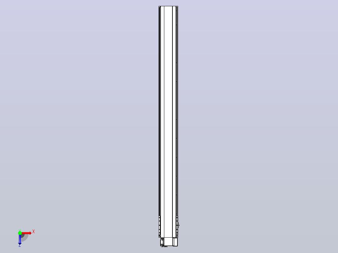 皮带直线轴半封闭可选导轨TPA-HNB-202D-140-L2100-RP-Y-P75-N3俯视图