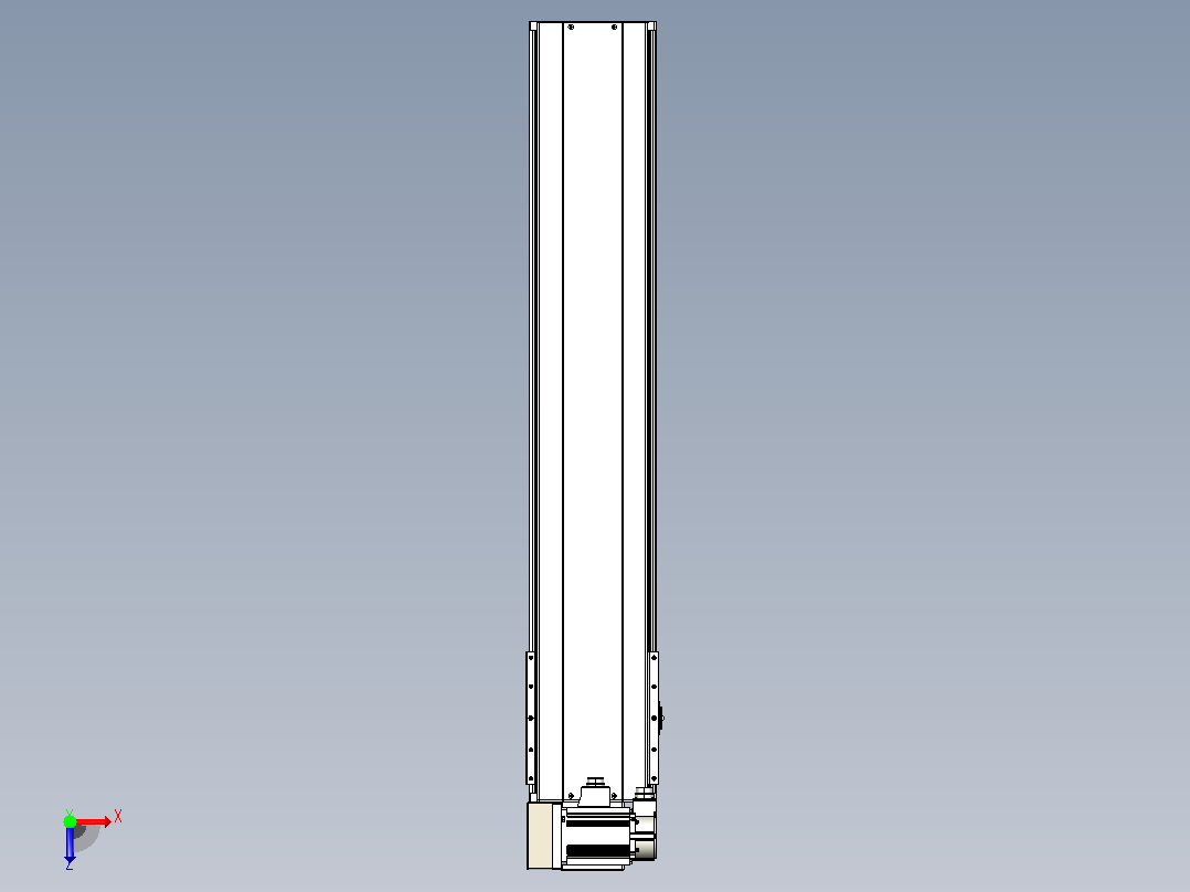 皮带直线轴半封闭可选导轨TPA-HNB-220D-176-L950-LU-Y-P1K-N3俯视图
