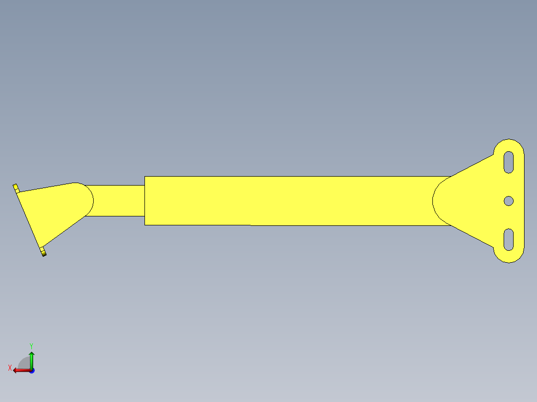 带减震器铰链的开关门扉后视图