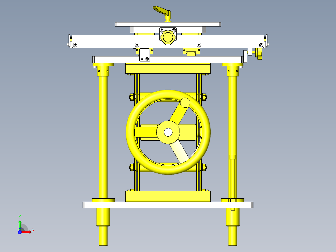简易4轴手动滑台前视图