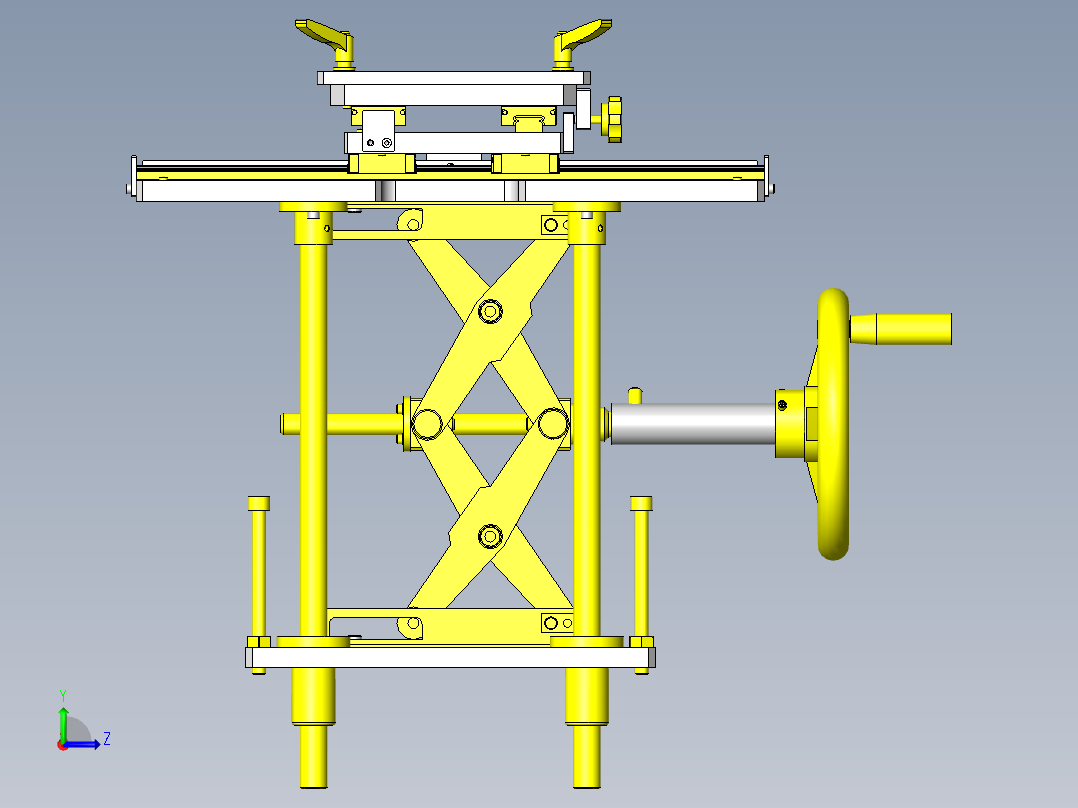 简易4轴手动滑台左视图
