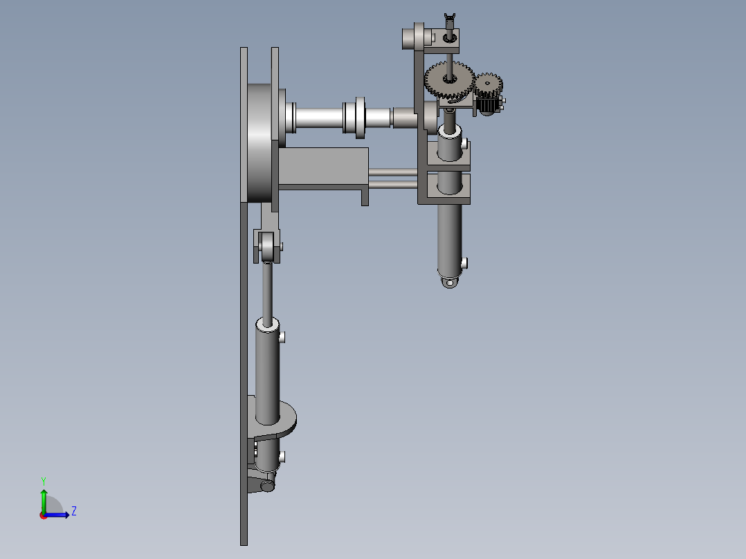 生产线转位装置设计和要求(sw+cad+说明书)左视图