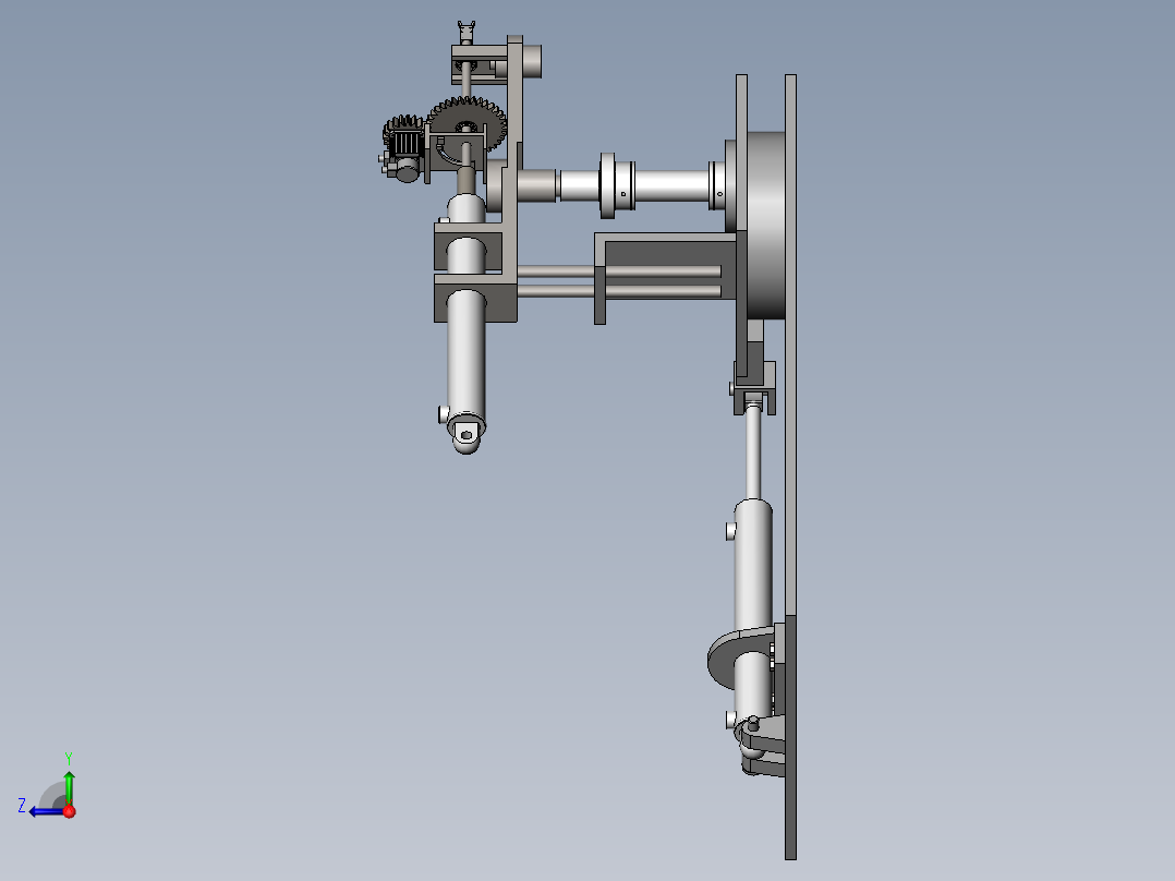 生产线转位装置设计和要求(sw+cad+说明书)右视图