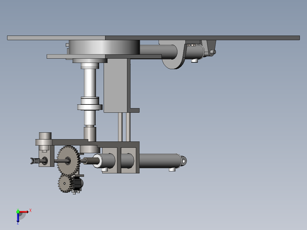 生产线转位装置设计和要求(sw+cad+说明书)俯视图