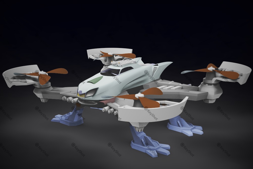 四足兽四轴飞行器