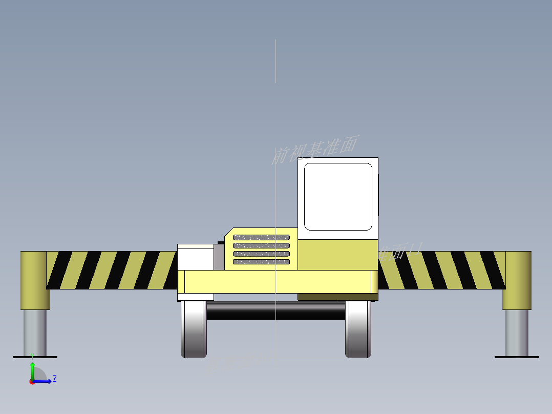 50T汽车吊3D模型左视图