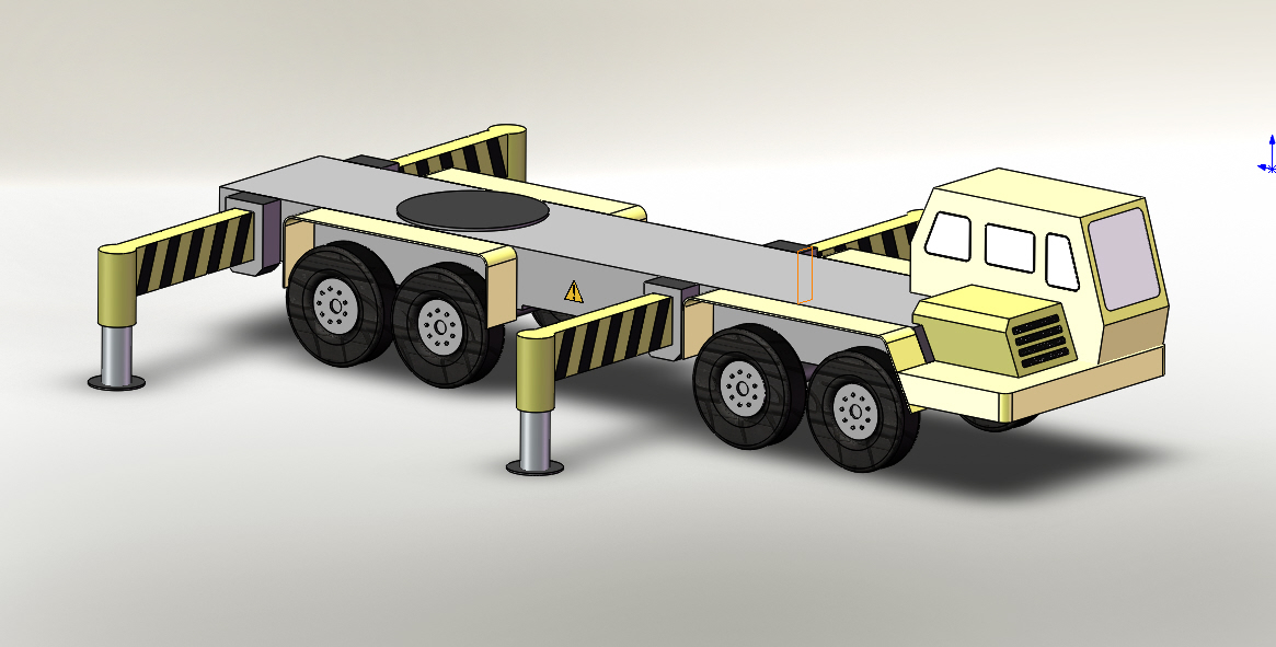 50T汽车吊3D模型