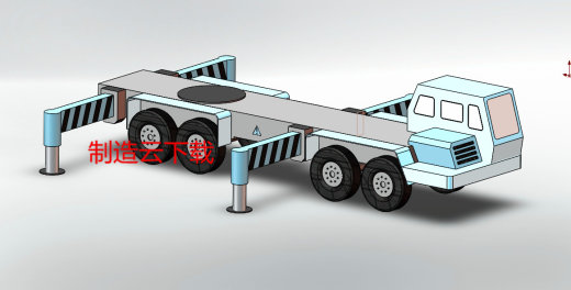 50T汽车吊3D模型缩略图