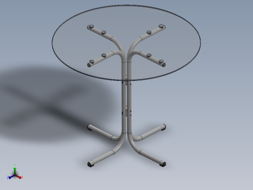 solidworks 透明餐桌设计图纸