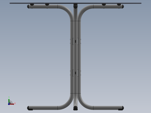 solidworks 透明餐桌设计图纸前视缩略图