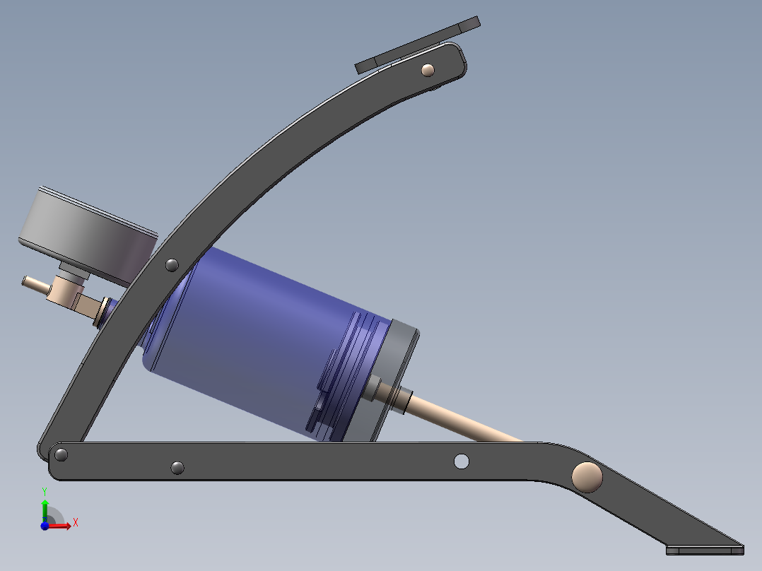 脚踏充气泵前视图