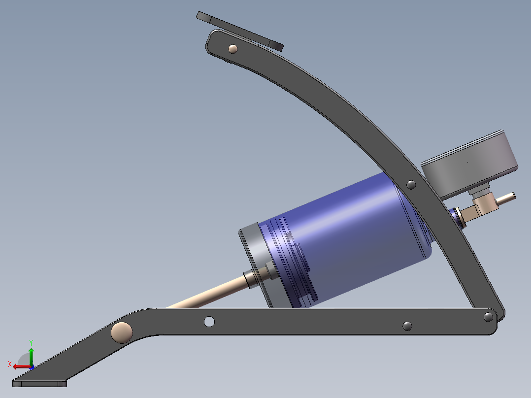 脚踏充气泵后视图
