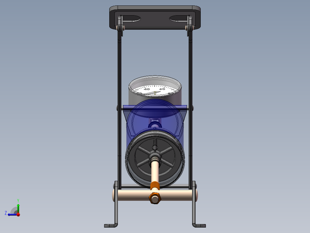 脚踏充气泵右视图